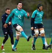 22 February 2019; James Ryan, left, and Quinn Roux during Ireland Rugby squad training at Carton House in Maynooth, Kildare. Photo by Brendan Moran/Sportsfile