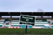 22 February 2019; A view of the pitch prior to the SSE Airtricity League Premier Division match between Shamrock Rovers and Derry City at Tallaght Stadium in Dublin. Photo by Seb Daly/Sportsfile