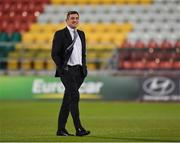 22 February 2019; Derry City manager Declan Devine prior to the SSE Airtricity League Premier Division match between Shamrock Rovers and Derry City at Tallaght Stadium in Dublin. Photo by Seb Daly/Sportsfile