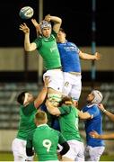 22 February 2019; Niall Murray of Ireland wins possession from a lineout during the U20 Six Nations Rugby Championship match between Italy and Ireland at Stadio Centro d'Italia in Rieti, Italy. Photo by Daniele Resini/Sportsfile