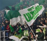 22 February 2019; Shamrock Rovers supporters during the SSE Airtricity League Premier Division match between Shamrock Rovers and Derry City at Tallaght Stadium in Dublin. Photo by Seb Daly/Sportsfile