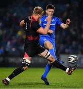 22 February 2019; Ross Byrne of Leinster in action against John-Charles Astle of Southern Kings during the Guinness PRO14 Round 16 match between Leinster and Southern Kings at the RDS Arena in Dublin. Photo by Ramsey Cardy/Sportsfile