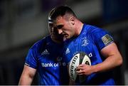 22 February 2019; Rónan Kelleher, right, in conversation with Ed Byrne of Leinster during the Guinness PRO14 Round 16 match between Leinster and Southern Kings at the RDS Arena in Dublin. Photo by Ramsey Cardy/Sportsfile