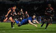 22 February 2019; Barry Daly of Leinster dives over to score his side's fifth try during the Guinness PRO14 Round 16 match between Leinster and Southern Kings at the RDS Arena in Dublin. Photo by Ramsey Cardy/Sportsfile
