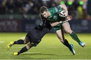 22 February 2019; Matt Healy of Connacht is tackled by Ruaridh Jackson of Glasgow Warriors during the Guinness PRO14 Round 16 match between Glasgow Warriors and Connacht at Scotstoun Stadium in Glasgow, Scotland. Photo by Ross Parker/Sportsfile