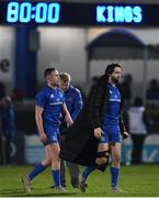22 February 2019; Leinster players Barry Daly, right, and Rory O’Loughlin following the Guinness PRO14 Round 16 match between Leinster and Southern Kings at the RDS Arena in Dublin. Photo by David Fitzgerald/Sportsfile
