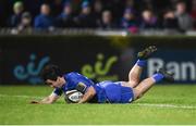 22 February 2019; Paddy Patterson of Leinster scores his side's eighth try during the Guinness PRO14 Round 16 match between Leinster and Southern Kings at the RDS Arena in Dublin. Photo by David Fitzgerald/Sportsfile