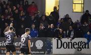 22 February 2019; Spectators taunt the Dundalk players as they leave the pitch following the SSE Airtricity League Premier Division match between Finn Harps and Dundalk at Finn Park in Ballybofey, Donegal. Photo by Stephen McCarthy/Sportsfile