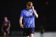 22 February 2019; Liam Scales of UCD looks dejected following during the SSE Airtricity League Premier Division match between UCD and Bohemians at the UCD Bowl in Dublin. Photo by Harry Murphy/Sportsfile
