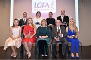 22 February 2019; In attendance during the 2018 LGFA Volunteer of the Year Awards are, from left, Youth Coach of the Year, Niamh Fox from Dromin-Athlacca Banogue, Co. Limerick, School Coach of the Year, John Kennedy from Glenamaddy, Co. Galway, Volunteer of the Year, Edel Conway from Doonbeg, Co. Clare, Committee Officer of the Year, Nora Fealy, Co. Kerry, LGA President Marie Hickey, PRO of the Year Donal Fitzpatrick, Co. Kildare, Hall of Fame Winner, Philip O’Hare, Co. Down & Ulster LGFA,  Journalist of the Year, Darren Kelly, Galway Bay FM, and Coach of the Year, Jess Brennan, Blessington, Co. Wicklow, at Croke Park in Dublin. Photo by Sam Barnes/Sportsfile