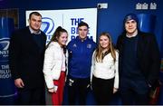 22 February 2019; Leinster players Rhys Ruddock, Luke McGrath and Garry Ringrose meet supporters in the Blue Room prior to the Guinness PRO14 Round 16 match between Leinster and Southern Kings at the RDS Arena in Dublin. Photo by David Fitzgerald/Sportsfile