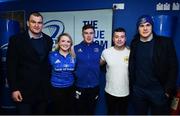 22 February 2019; Leinster players Rhys Ruddock, Luke McGrath and Garry Ringrose meet supporters in the Blue Room prior to the Guinness PRO14 Round 16 match between Leinster and Southern Kings at the RDS Arena in Dublin. Photo by David Fitzgerald/Sportsfile