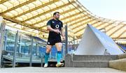 23 February 2019; Cian Healy arrives for the Ireland Rugby Captain's Run at the Stadio Olimpico in Rome, Italy. Photo by Brendan Moran/Sportsfile