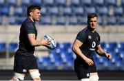 23 February 2019; Jordi Murphy, left, and Josh van der Flier during the Ireland Rugby Captain's Run at the Stadio Olimpico in Rome, Italy. Photo by Brendan Moran/Sportsfile