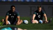 23 February 2019; Bundee Aki, left, and Josh van der Flier during the Ireland Rugby Captain's Run at the Stadio Olimpico in Rome, Italy. Photo by Brendan Moran/Sportsfile