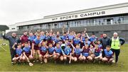 23 February 2019; Galway Mayo Institute of Technology players celebrate with the Ryan Cup after the Electric Ireland HE GAA Ryan Cup Final match between Ulster University and Galway Mayo Institute of Technology at Waterford IT in Waterford. Photo by Matt Browne/Sportsfile