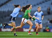 23 February 2019; Niamh Kelly of Mayo in action against Siobhán McGrath of Dublin during the Lidl Ladies NFL Division 1 Round 3 match between Dublin and Mayo at Croke Park in Dublin. Photo by Ray McManus/Sportsfile