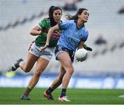 23 February 2019; Niamh McEvoy of Dublin in action against Nóirín Moran of Mayo during the Lidl Ladies NFL Division 1 Round 3 match between Dublin and Mayo at Croke Park in Dublin. Photo by Daire Brennan/Sportsfile