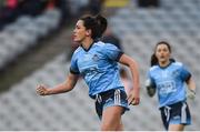 23 February 2019; Niamh McEvoy of Dublin celebrates after scoring her side's first goal during the Lidl Ladies NFL Division 1 Round 3 match between Dublin and Mayo at Croke Park in Dublin. Photo by Daire Brennan/Sportsfile