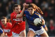 23 February 2019; Anna Rose Kennedy of Tipperary in action against Melissa Duggan of Cork during the Lidl Ladies NFL Division 1 Round 3 match between Cork and Tipperary at Páirc Ui Rinn in Cork. Photo by Eóin Noonan/Sportsfile