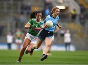 23 February 2019; Lauren Magee of Dublin in action against Nóirín Moran of Mayo during the Lidl Ladies NFL Division 1 Round 3 match between Dublin and Mayo at Croke Park in Dublin. Photo by Daire Brennan/Sportsfile