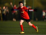 23 February 2019; Ryan Kelly of Midlands SL celebrates after scoring his side's second goal during the U13 SFAI SUBWAY Plate National Final match between Midlands SL and South Tipperary at Mullingar Athletic FC in Gainestown, Mullingar, Co. Westmeath. Photo by David Fitzgerald/Sportsfile