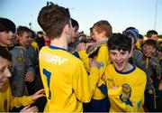 23 February 2019; The South Tipperary team celebrate winning the shoot-out following the U13 SFAI SUBWAY Plate National Final match between Midlands SL and South Tipperary at Mullingar Athletic FC in Gainestown, Mullingar, Co. Westmeath. Photo by David Fitzgerald/Sportsfile