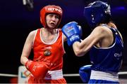 23 February 2019; Chloe Fleck, left, in action against Donna Barr during their 48kg bout at the 2019 National Elite Men’s & Women’s Boxing Championships Finals at the National Stadium in Dublin. Photo by Sam Barnes/Sportsfile