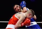 23 February 2019; Sean Mari, back, in action against Regan Buckley during their 49kg bout at the 2019 National Elite Men’s & Women’s Boxing Championships Finals at the National Stadium in Dublin. Photo by Sam Barnes/Sportsfile