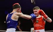 23 February 2019; Regan Buckley, right, in action against Sean Mari during their 49kg bout at the 2019 National Elite Men’s & Women’s Boxing Championships Finals at the National Stadium in Dublin. Photo by Sam Barnes/Sportsfile