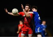 23 February 2019; Ronan McNamee of Tyrone in action against Stephen O’Hanlon of Monaghan during the Allianz Football League Division 1 Round 4 match between Tyrone and Monaghan at Healy Park in Omagh, Co Tyrone. Photo by Stephen McCarthy/Sportsfile