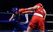 23 February 2019; Cheyanne O'Neill, left, in action against Aoife O'Rourke during their 75kg bout at the 2019 National Elite Men’s & Women’s Boxing Championships Finalss at the National Stadium in Dublin. Photo by Sam Barnes/Sportsfile
