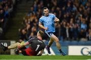 23 February 2019; Cormac Costello of Dublin celebrates after scoring his side's first goal during the Allianz Football League Division 1 Round 4 match between Dublin and Mayo at Croke Park in Dublin. Photo by Daire Brennan/Sportsfile