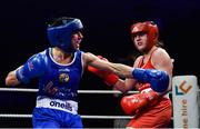 23 February 2019;  Michaela Walsh, right, in action against Dearbhla Duffy during their 57kg bout at the 2019 National Elite Men’s & Women’s Boxing Championships Finals at the National Stadium in Dublin. Photo by Sam Barnes/Sportsfile