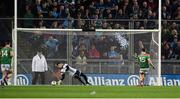 23 February 2019; Jason Doherty of Mayo has penalty saved by Evan Comerford of Dublin during the Allianz Football League Division 1 Round 4 match between Dublin and Mayo at Croke Park in Dublin. Photo by Daire Brennan/Sportsfile