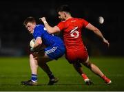 23 February 2019; Ryan McAnespie of Monaghan in action against Pádraig Hampsey of Tyrone during the Allianz Football League Division 1 Round 4 match between Tyrone and Monaghan at Healy Park in Omagh, Co Tyrone. Photo by Stephen McCarthy/Sportsfile