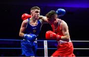 23 February 2019; David Oliver Joyce, left, in action against Dominic Bradley during their 60kg bout at the 2019 National Elite Men’s & Women’s Boxing Championships Finals at the National Stadium in Dublin. Photo by Sam Barnes/Sportsfile