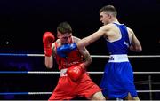23 February 2019; Dominic Bradley, left, in action against David Oliver Joyce during their 60kg bout at the 2019 National Elite Men’s & Women’s Boxing Championships Finals at the National Stadium in Dublin. Photo by Sam Barnes/Sportsfile