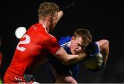 23 February 2019; Ryan McAnespie of Monaghan in action against Frank Burns of Tyrone during the Allianz Football League Division 1 Round 4 match between Tyrone and Monaghan at Healy Park in Omagh, Co Tyrone. Photo by Stephen McCarthy/Sportsfile