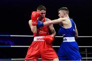 23 February 2019; David Oliver Joyce, right, in action against Dominic Bradley during their 60kg bout at the 2019 National Elite Men’s & Women’s Boxing Championships Finals at the National Stadium in Dublin. Photo by Sam Barnes/Sportsfile