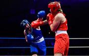 23 February 2019; Amy Broadhurst, right, in action against Moira McElligot during their 64kg bout at the 2019 National Elite Men’s & Women’s Boxing Championships Finalsat the National Stadium in Dublin. Photo by Sam Barnes/Sportsfile