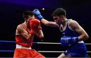 23 February 2019; Adam Hession, right, in action against Evan Metcalf during their 52kg bout at the 2019 National Elite Men’s & Women’s Boxing Championships Finals at the National Stadium in Dublin. Photo by Sam Barnes/Sportsfile