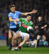 23 February 2019; Brendan Harrison of Mayo in action against Paul Mannion of Dublin during the Allianz Football League Division 1 Round 4 match between Dublin and Mayo at Croke Park in Dublin. Photo by Ray McManus/Sportsfile