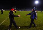 23 February 2019; Tyrone manager Mickey Harte and Monaghan manager Malachy O'Rourke, right, following the Allianz Football League Division 1 Round 4 match between Tyrone and Monaghan at Healy Park in Omagh, Co Tyrone. Photo by Stephen McCarthy/Sportsfile