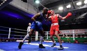 23 February 2019; Anthony Browne, right, in action against Kenneth Okungbowa during their 91kg bout at the 2019 National Elite Men’s & Women’s Boxing Championships Finals at the National Stadium in Dublin. Photo by Sam Barnes/Sportsfile