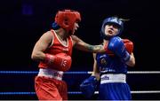 23 February 2019; Carly McNaul, left, in action against Niamh Early during their 51kg bout at the 2019 National Elite Men’s & Women’s Boxing Championships Finals at the National Stadium in Dublin. Photo by Sam Barnes/Sportsfile
