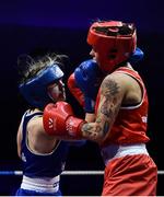 23 February 2019; Carly McNaul, right, in action against Niamh Early during their 51kg bout at the 2019 National Elite Men’s & Women’s Boxing Championships Finals at the National Stadium in Dublin. Photo by Sam Barnes/Sportsfile