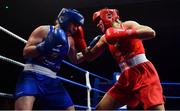 23 February 2019; Christina Desmond, right, in action against Grainne Walsh during their 69kg bout at the 2019 National Elite Men’s & Women’s Boxing Championships Finals at the National Stadium in Dublin. Photo by Sam Barnes/Sportsfile