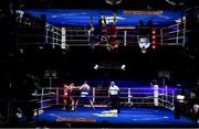 23 February 2019; (EDITORS NOTE: Image created using the multiple exposure function in camera) James McGivern in action against George Bates during their 63kg bout at the 2019 National Elite Men’s & Women’s Boxing Championships Finals at the National Stadium in Dublin. Photo by Sam Barnes/Sportsfile