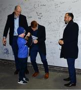 22 February 2019; Supporters in autograph alley with Leinster players Devin Toner, Ciarán Frawley and Jamison Gibson-Park ahead of the Guinness PRO14 Round 16 match between Leinster and Southern Kings at the RDS Arena in Dublin. Photo by Ramsey Cardy/Sportsfile